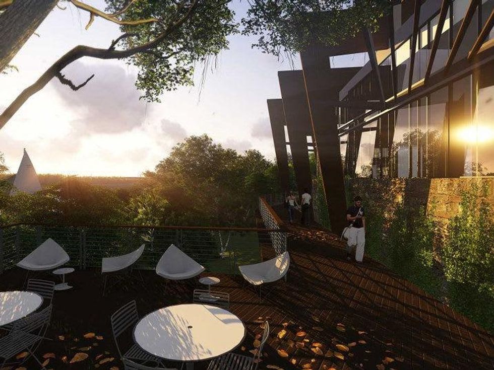 Boardwalk at sunset at Pearl on the Peninsula in Flower Mound