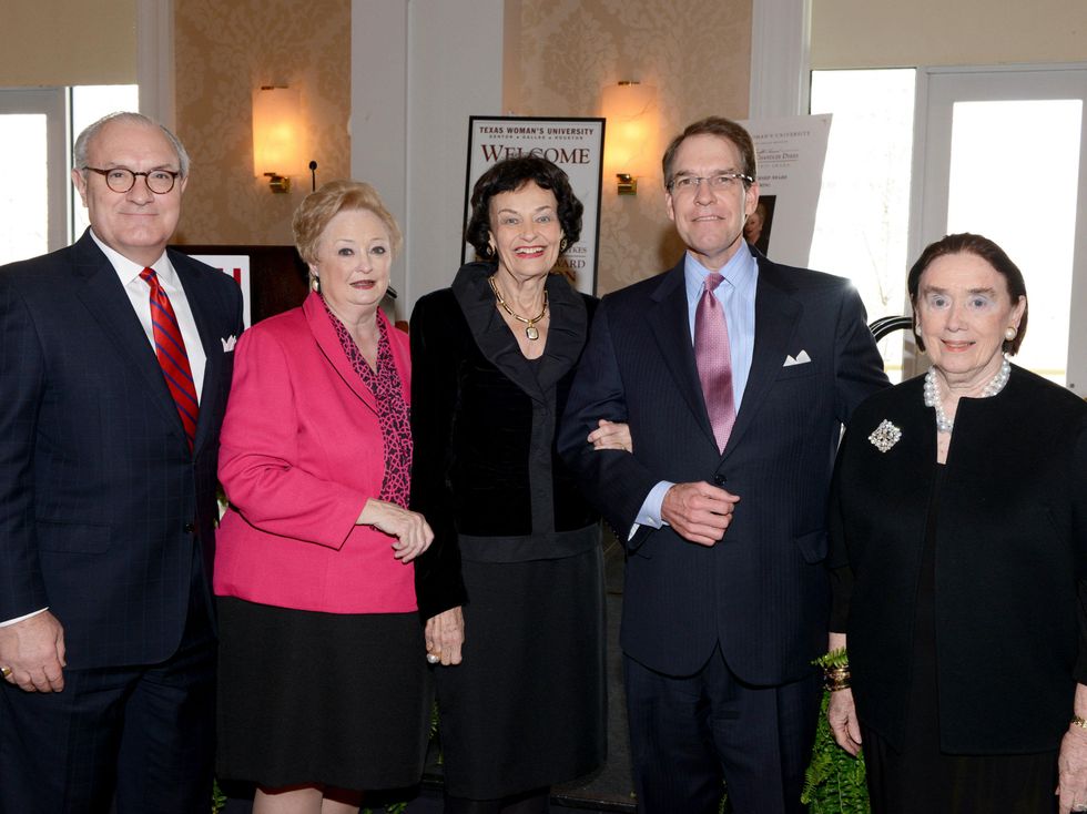 Bob White, Mary Brinegar, Virginia Chandler Dykes, Norm Bagwell, Dr. Ann Stuart, Virginia Chandler Dykes Leadership Award