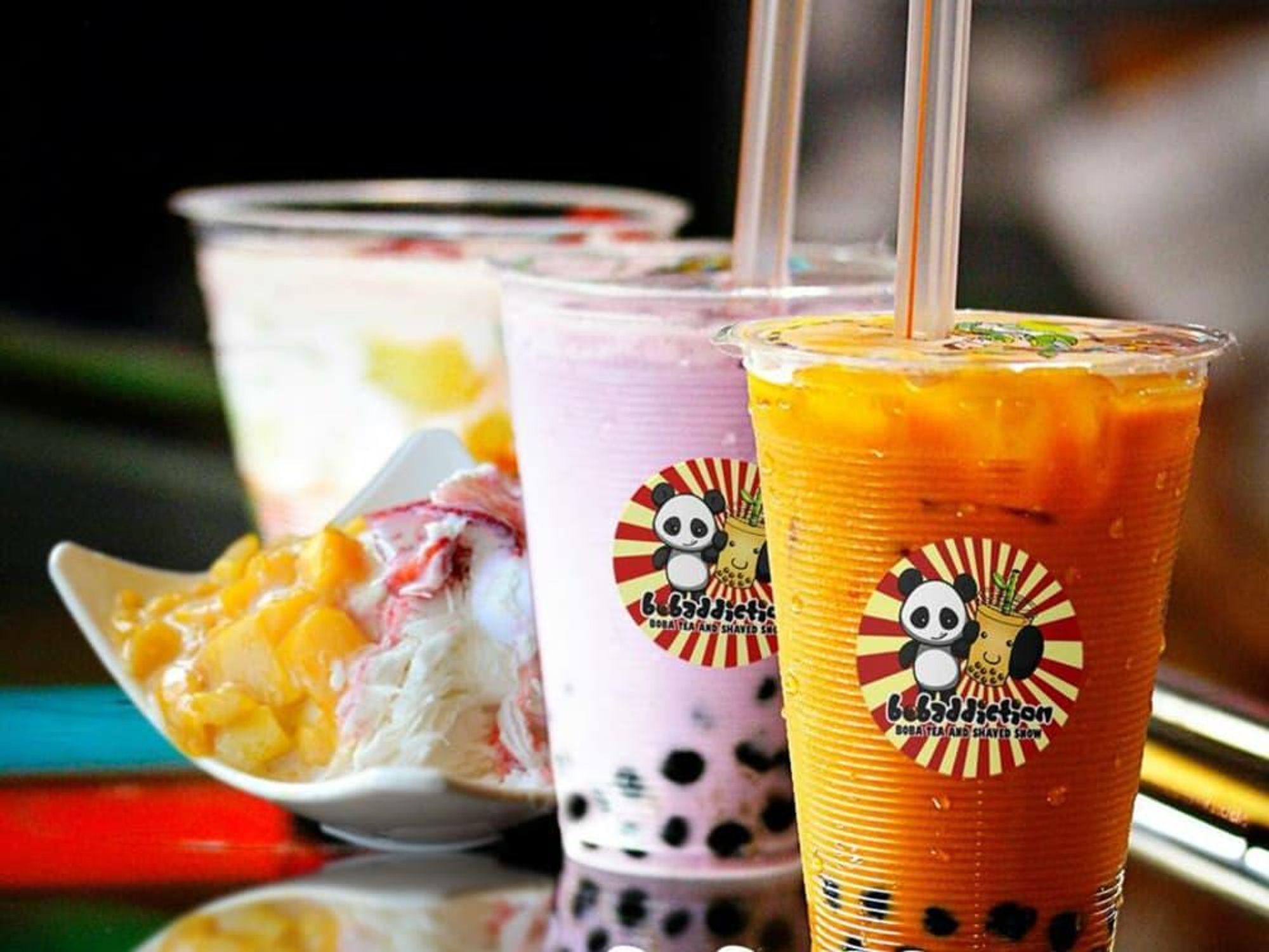 Bobaddiction bubble tea shaved snow