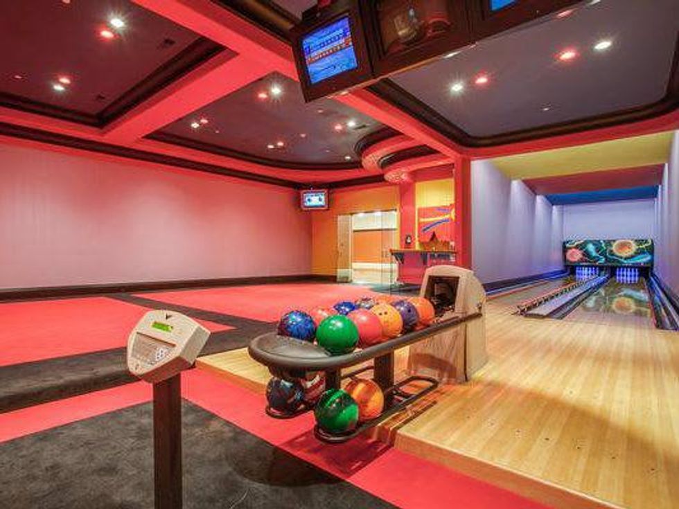 Bowling alley at Deion Sanders house in Prosper