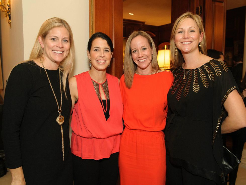 Brandi Chilian, Taryn Cooper, Alissa Gearing, Lizzie Bailey, trains at northpark sponsor party
