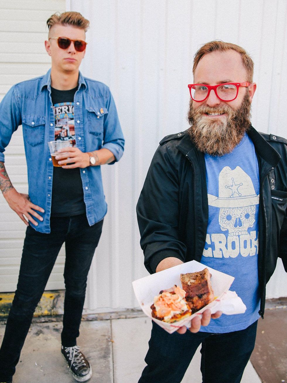 Brandon Green and friend at Meat Fight 2013