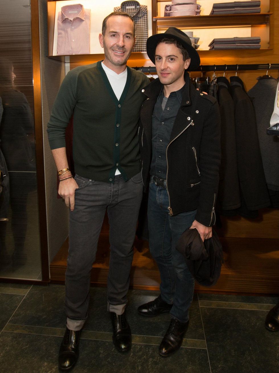 Brian Bolke and Eddie Borgo, zegna opening