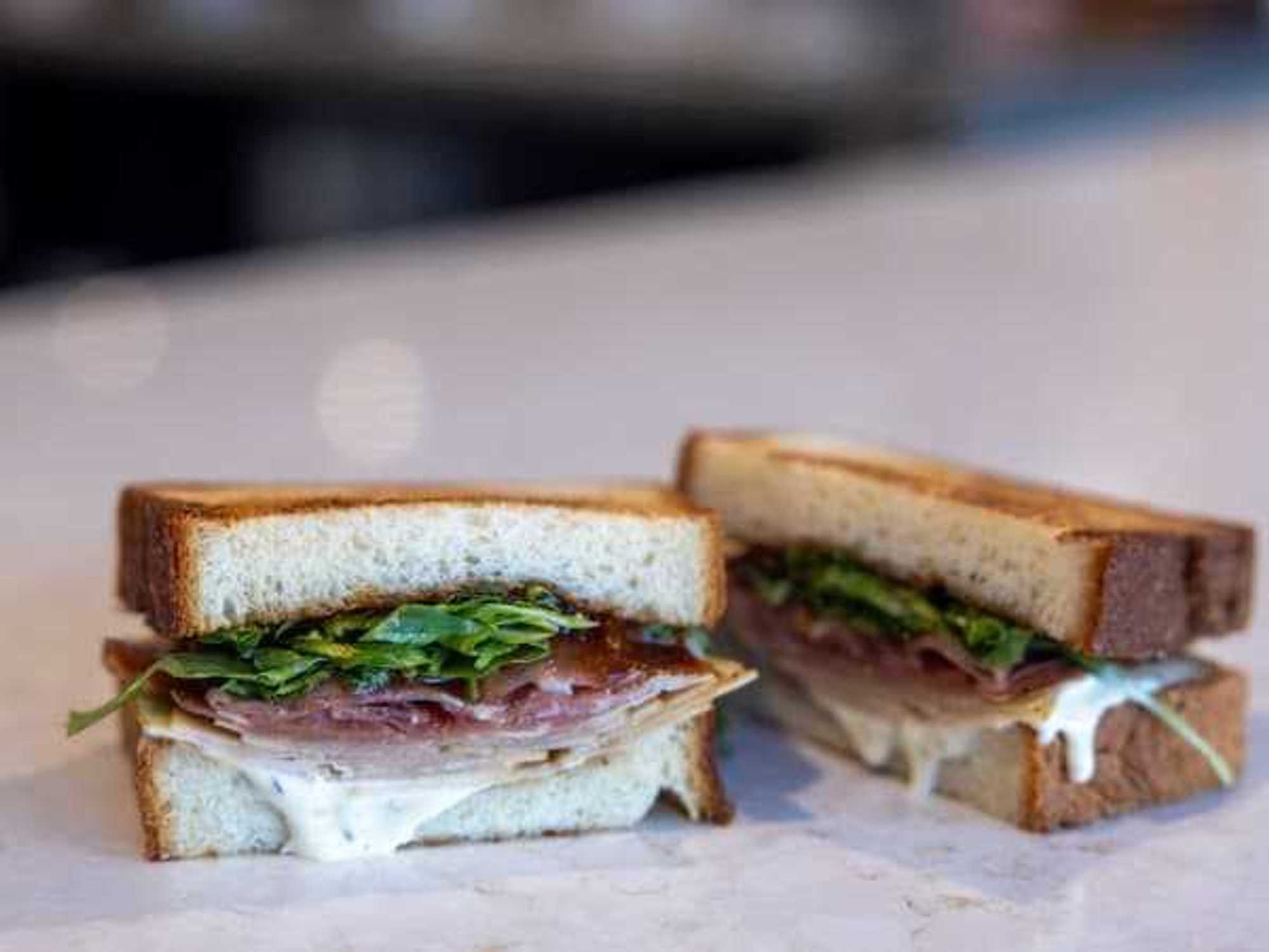 Brie and fig sandwich at Cafe Olivia