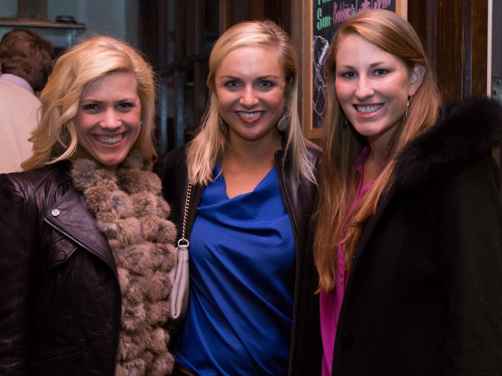Brittany Blum, Lindsey Boston, Caroline Drinkwater, echelon ringing of the bells