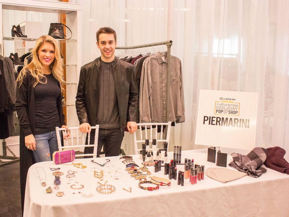 Brooke Nielson, John Piermarini at CultureMap Holiday Pop-up Shop 2014