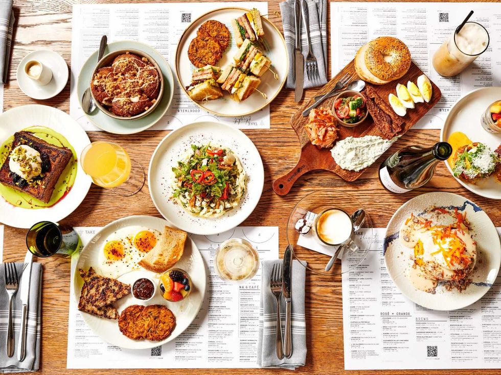Brunch spread at Sixty Vines