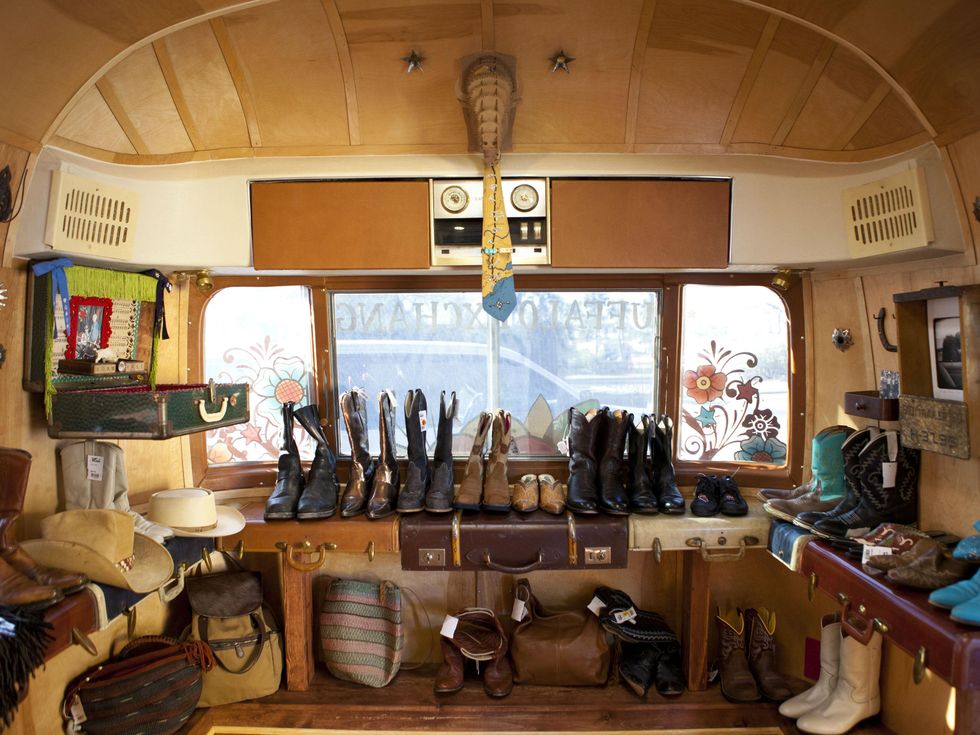 Buffalo Exchange Airstream inside