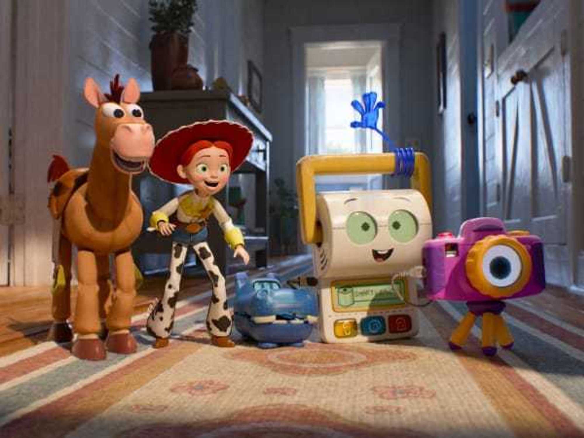 Bullseye, Jessie, Atlas, Smarty Pants, and Snappy in Disney and Pixar's Toy Story 5