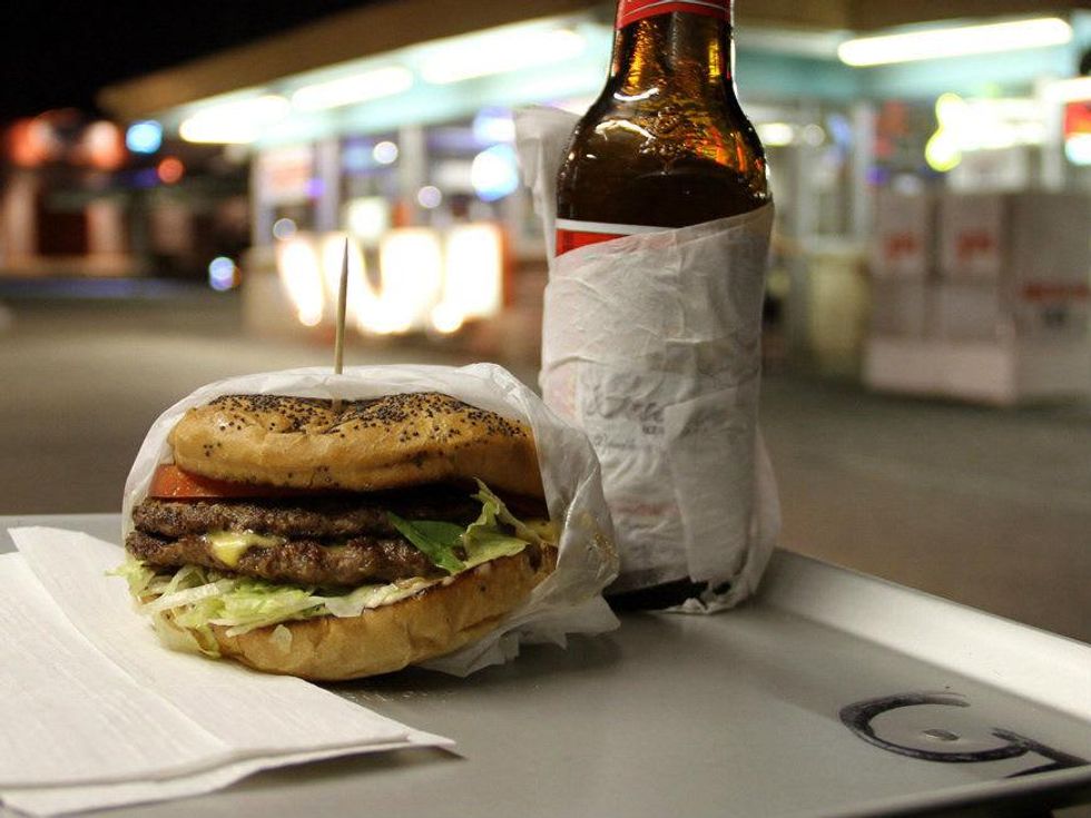Burger at Keller's Drive-in in Dallas