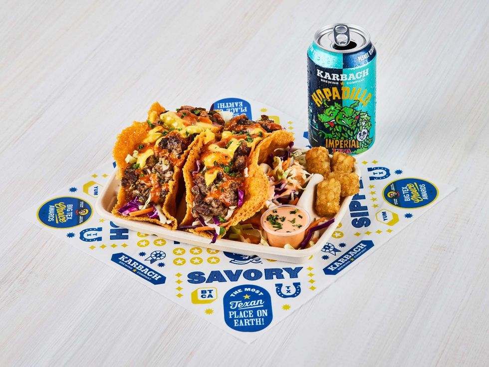 Burger Chop Tater Tacos, winner of the Savory category at the 2026 Big Tex Choice Awards