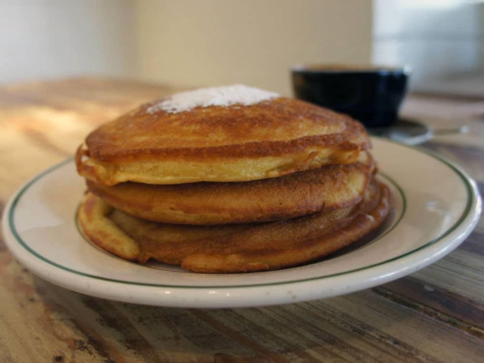 Buttermilk pancakes at Oddfellows in Bishop Arts District in Dallas