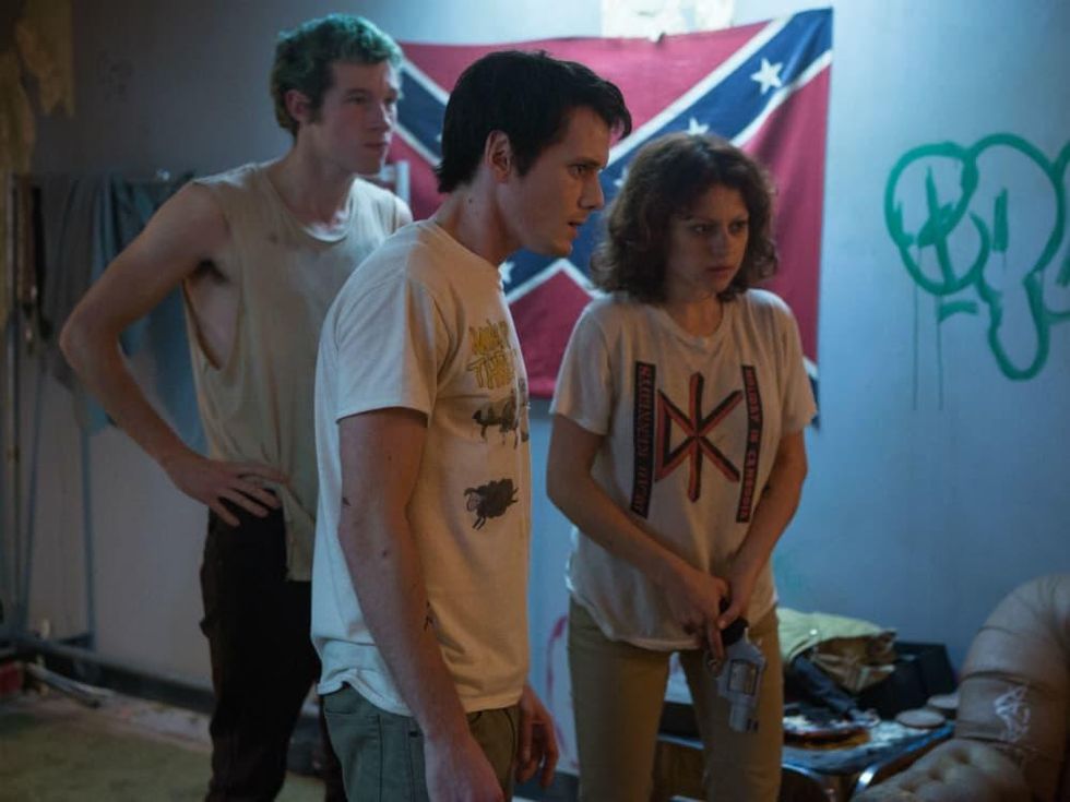 Callum Turner, Anton Yelchin, and Alia Shawkat in Green Room