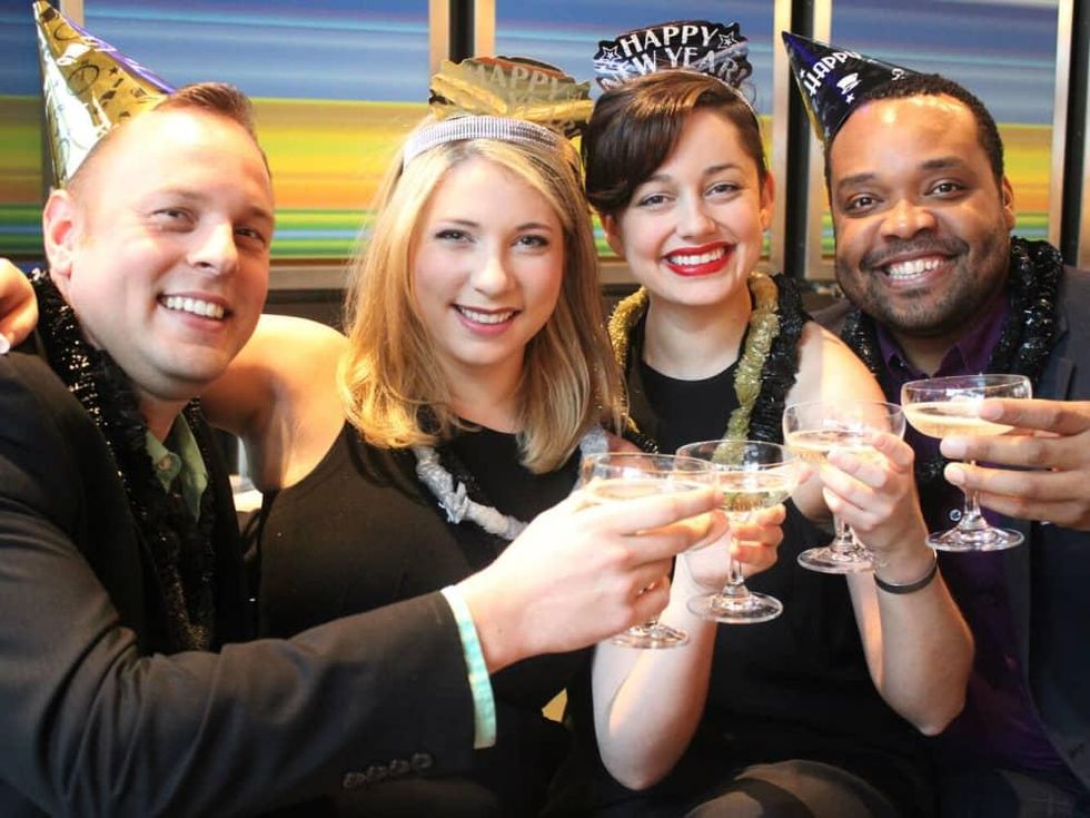 Calvin Scott Roberts, Allison Bret, Janelle Lutz, Trey West in "I Love You, You're Perfect, Now Change" at Theatre Three