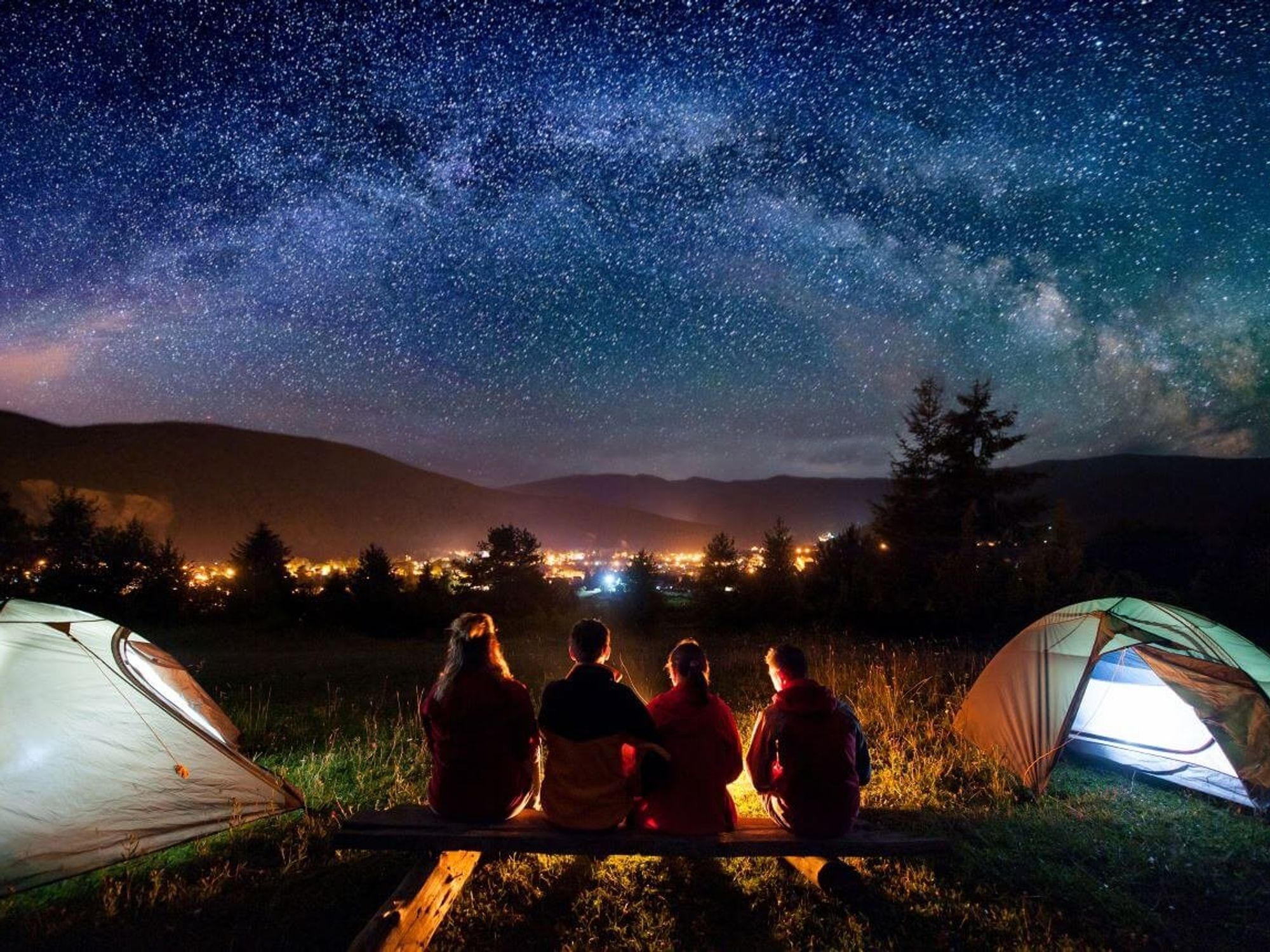 Camping under the sky