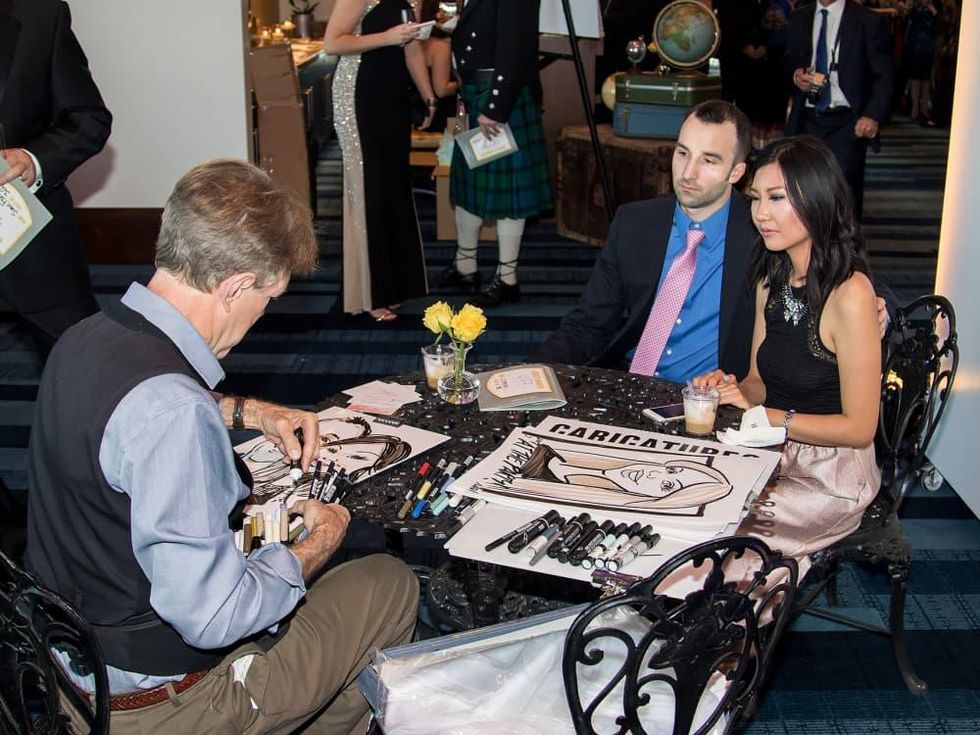 Caricaturist at Yellow Rose Gala 2017