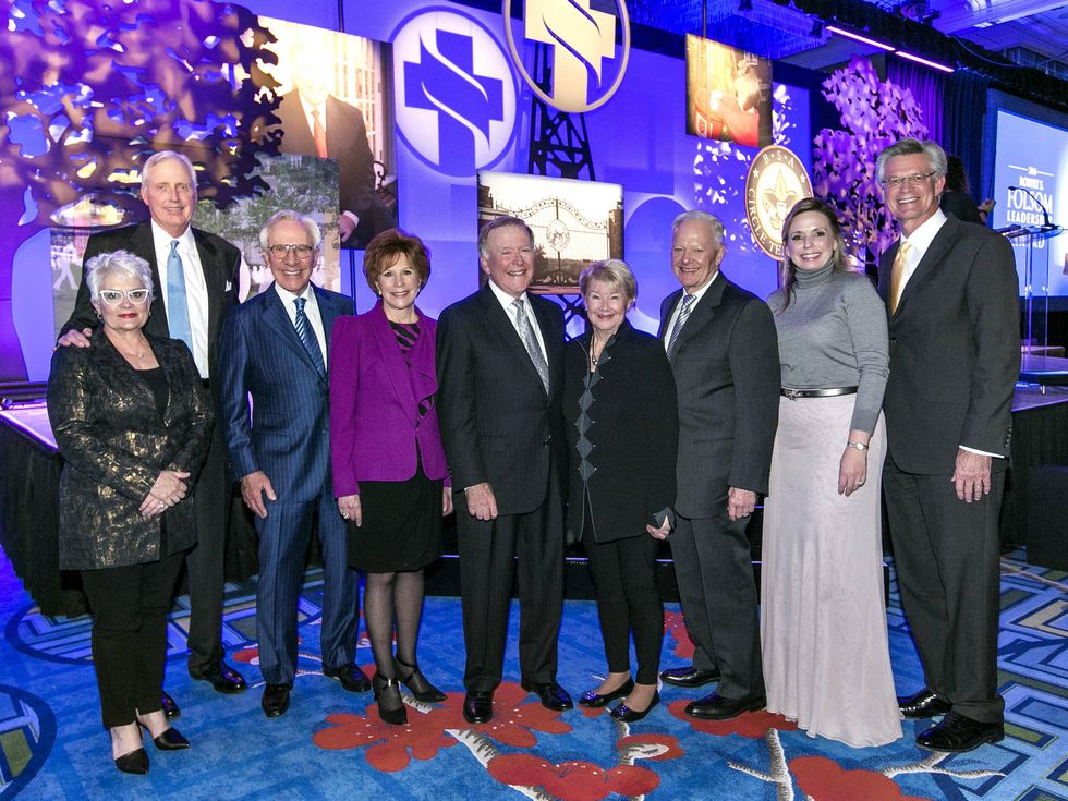 Carolyn and David Miller, Mitch and Linda Hart, Bobby Lyle, Nancy Ann Hunt, Ray Hunt, April Box Chamberlain, Dr. Stephen Mansfield, Folsom Award