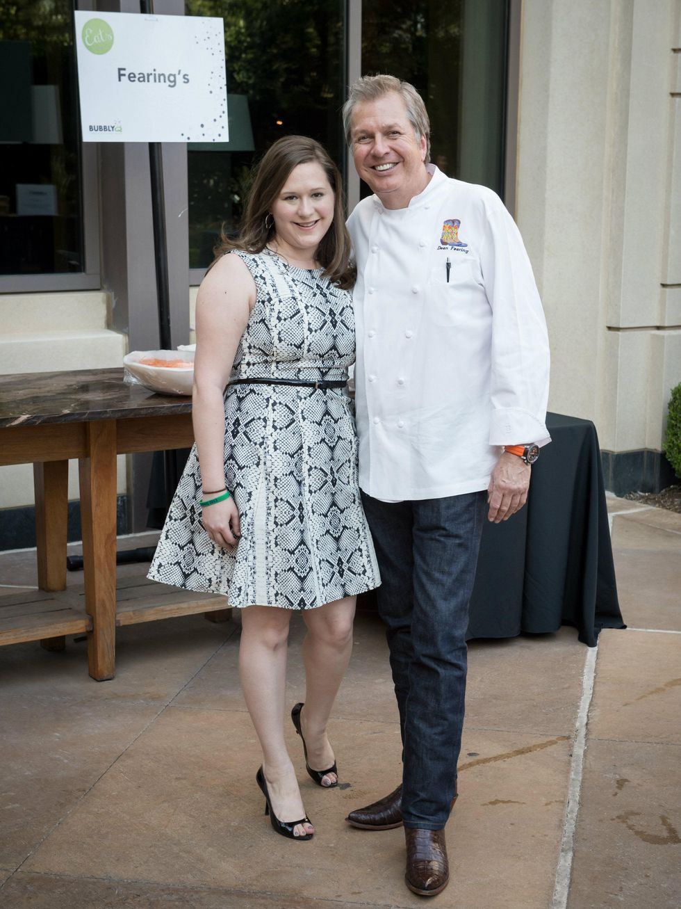 Catharine Flagg, Dean Fearing at Bubbly Q