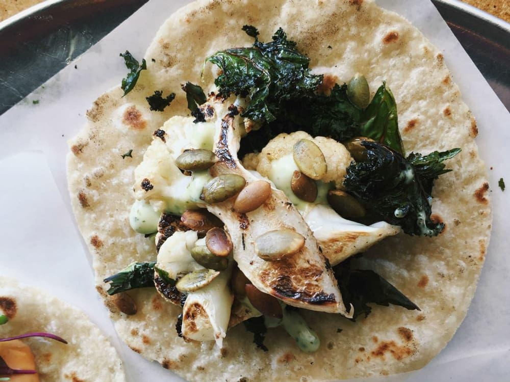 Cauliflower taco, Resident Taqueria