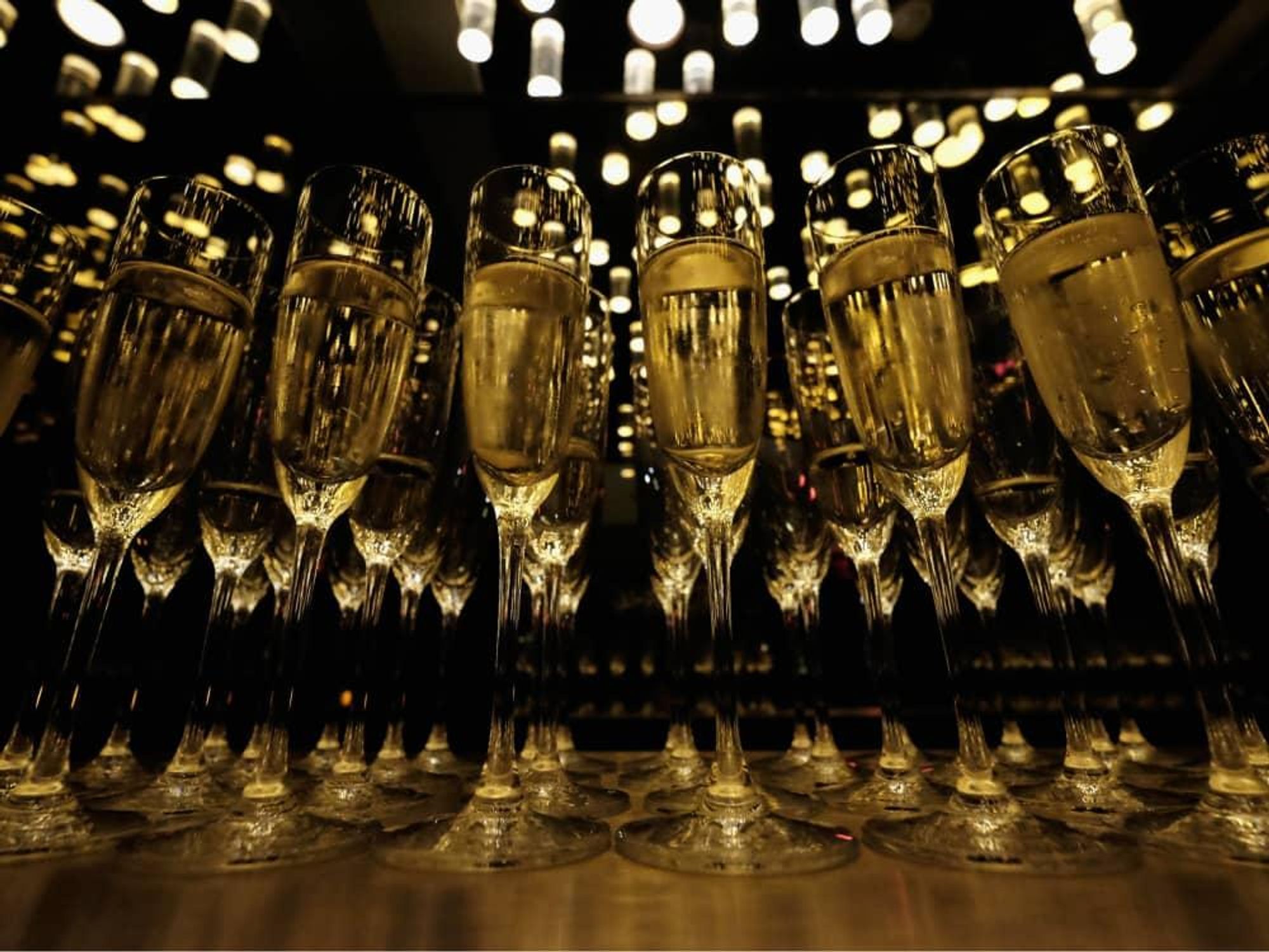 champagne at Michael Kors Gold fragrance launch