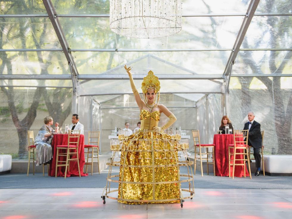 Champagne lady at Art Ball 2014