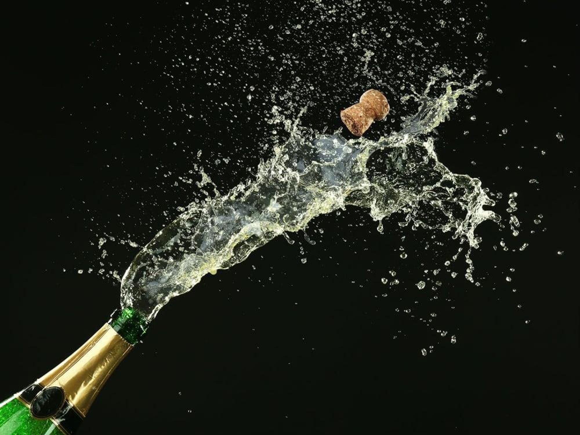 Champagne popping - New Year's Eve