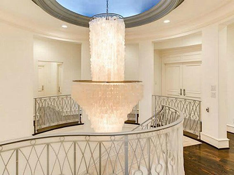 Chandelier in Brenden Morrow's home in Dallas