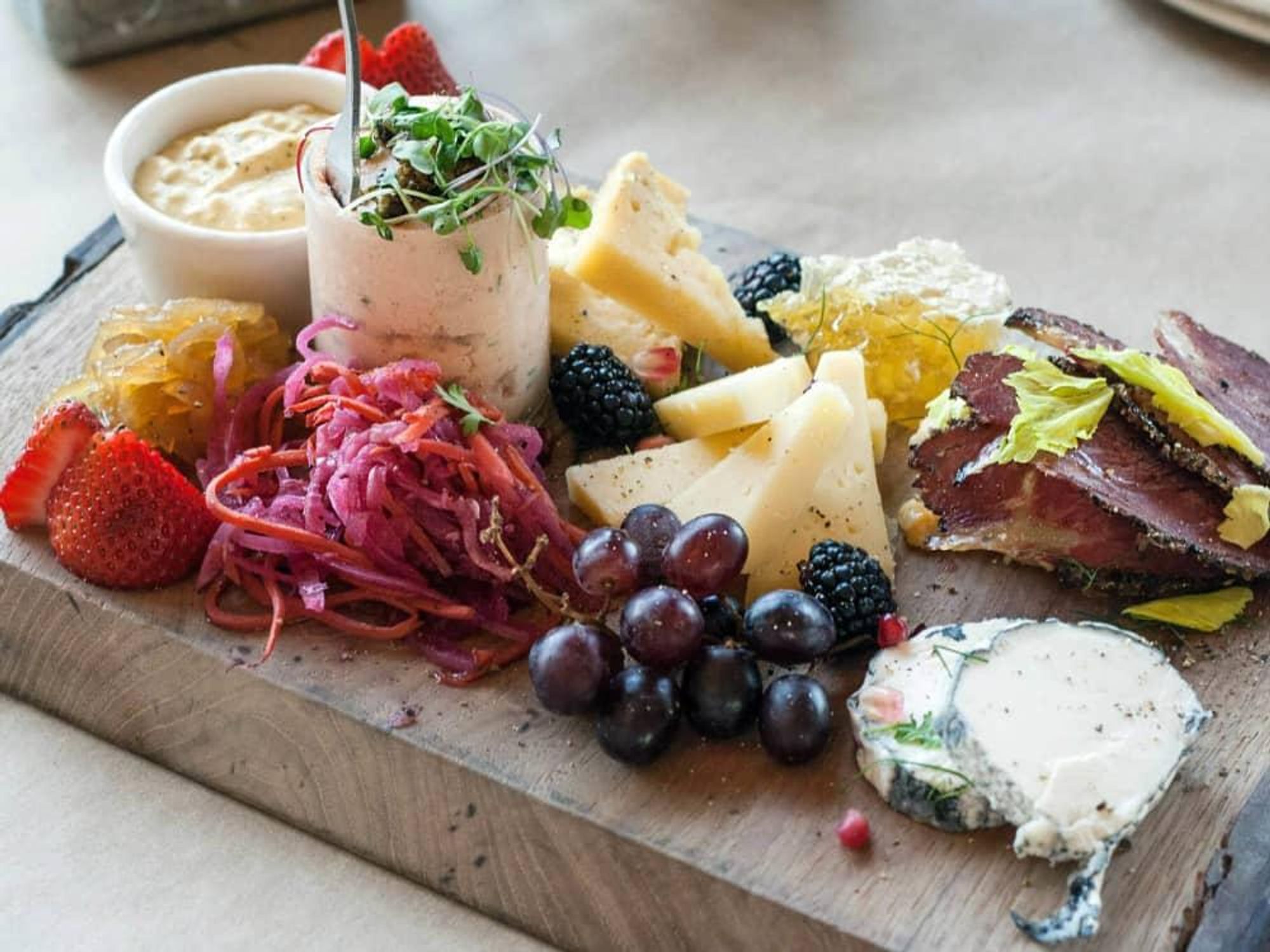 Charcuterie board at Bolsa restaurant in Dallas