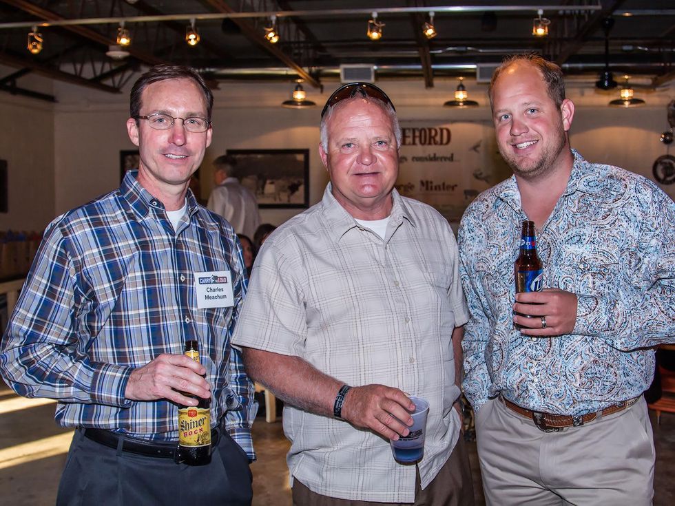 Charles Meachum, JJ Shubcda, Drew Shubcda at Carry The Load fundraiser dinner at Pecan Lodge