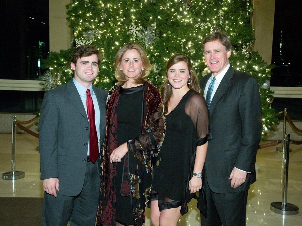 Charles, Stacey, and Dan Branch with debutante Sarah Branch, deb presentation