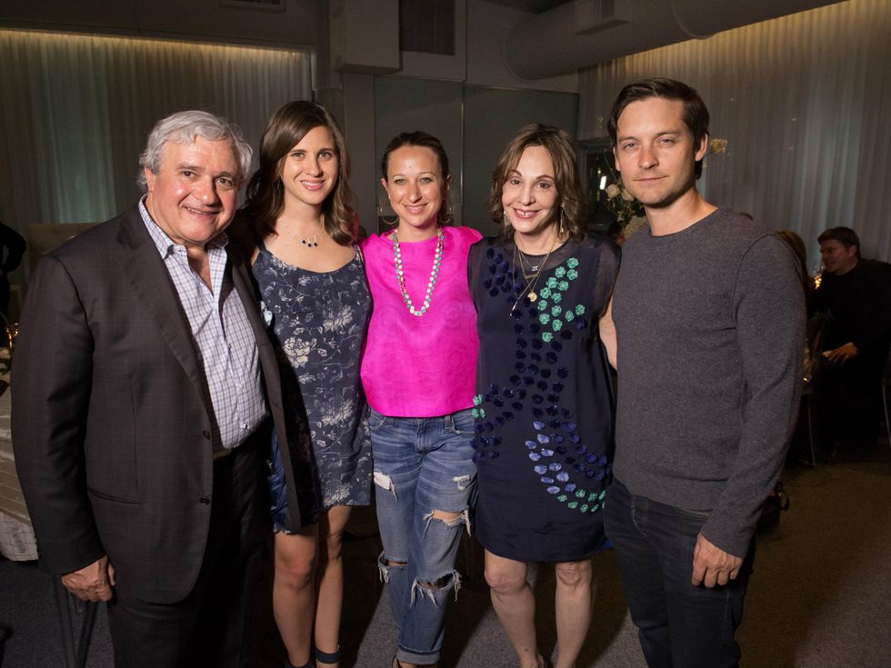 Charles Teichman, Alysa Teichman, Jennifer Meyer, Joanne Teichman, Tobey Maguire, private joule dinner party