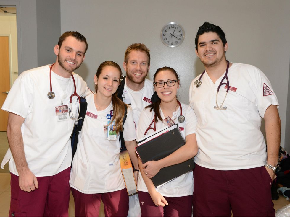 Chase Wilson, Amber Loflin, Jeremy Guthrie, Hannah Larsen, and Alex Ruiz , TWU Celebration