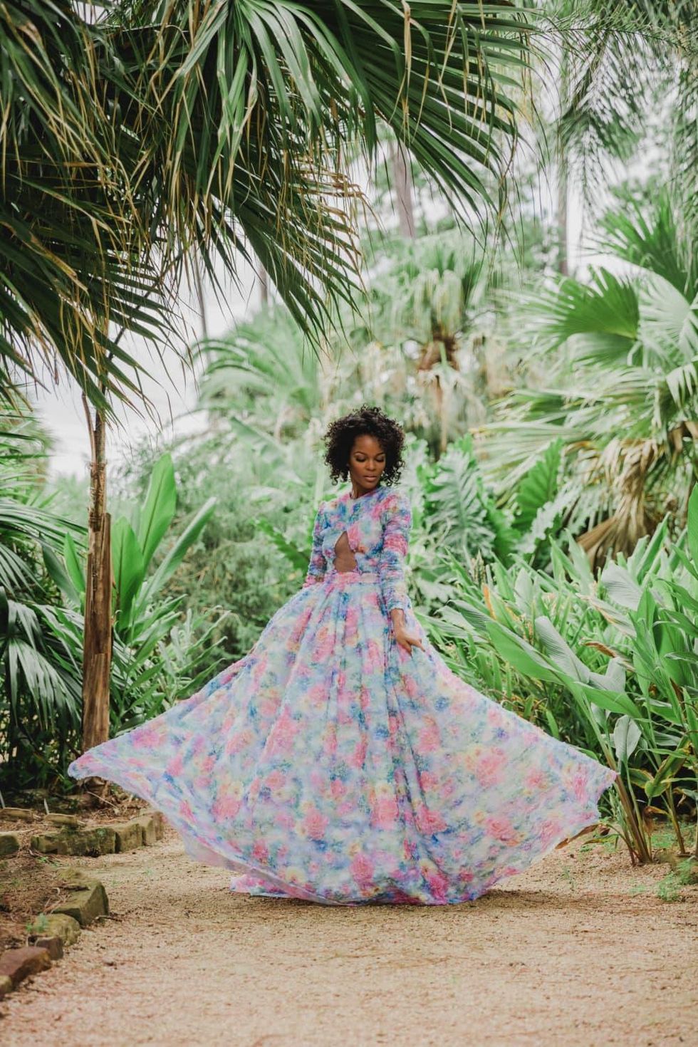 Chasity Sereal floral gown