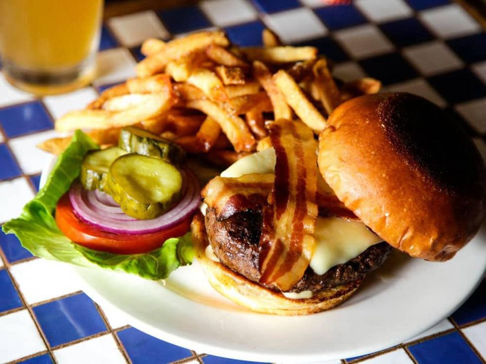 Cheeseburger at The Grape restaurant in Dallas