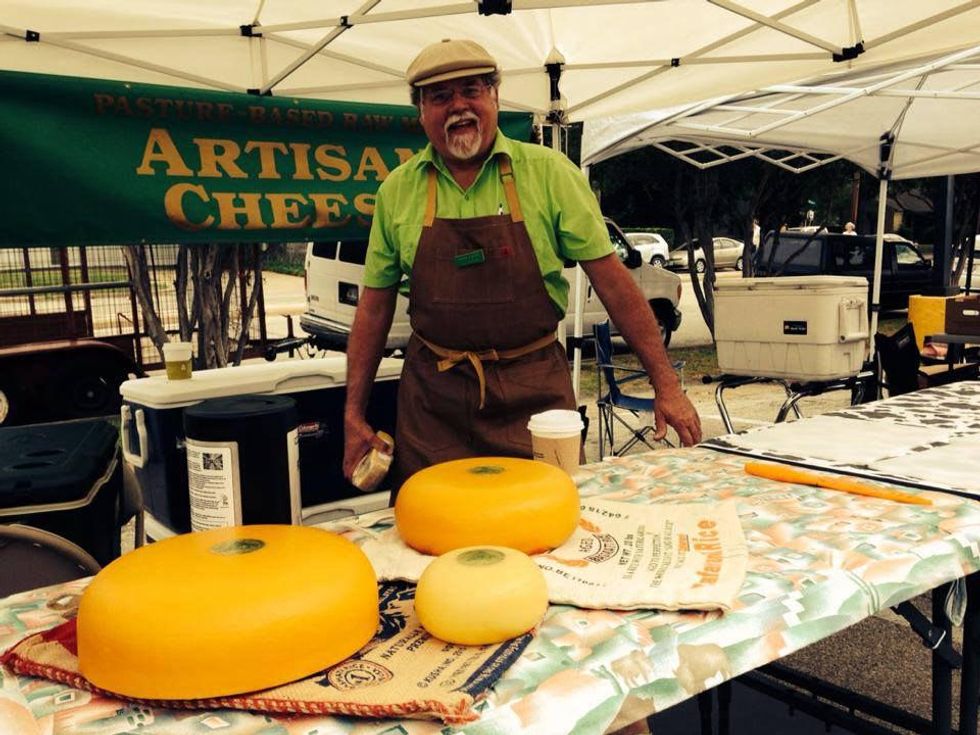 Cheesemaker at white Rock Local Market in Dallas