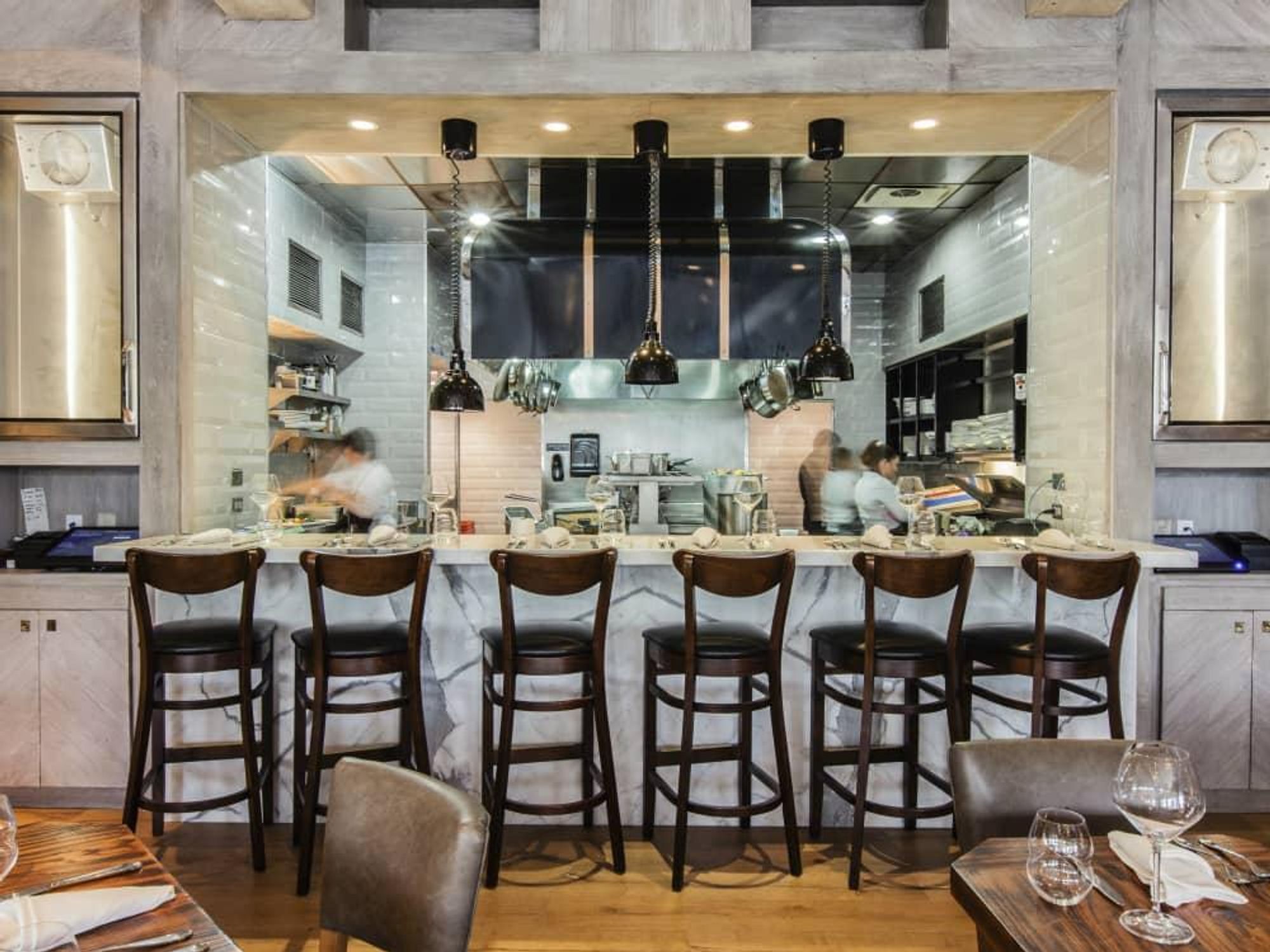 Chef's counter at Madrina restaurant in Dallas