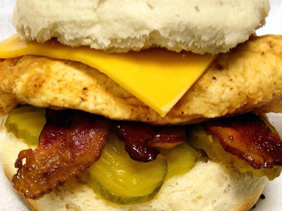 Chicken biscuit at Hypnotic Donuts