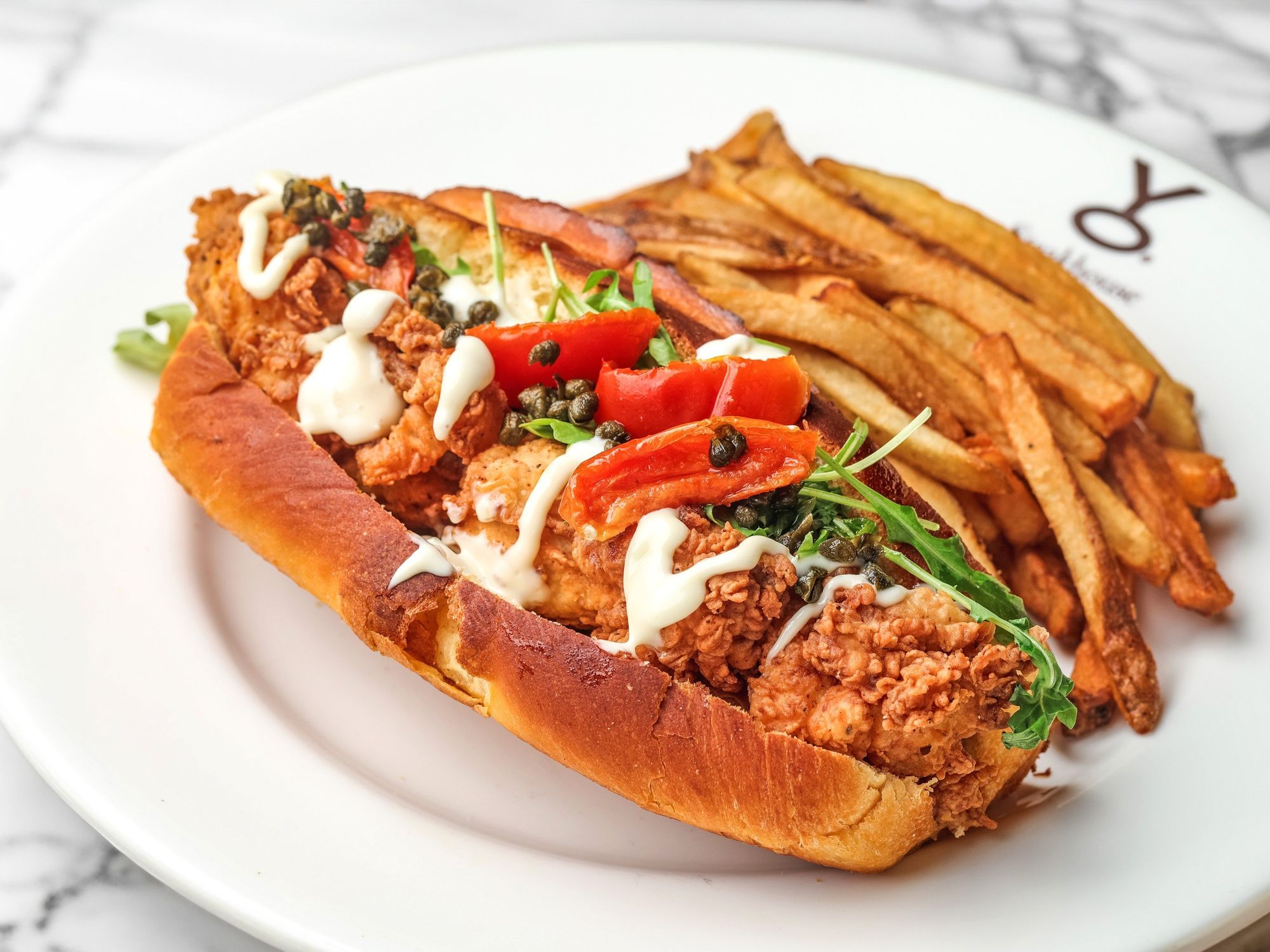 Chicken fried lobster roll