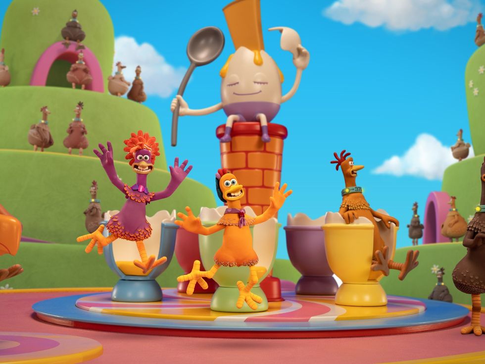 Chickens at Fun-Land Farms in Chicken Run: Dawn of the Nugget