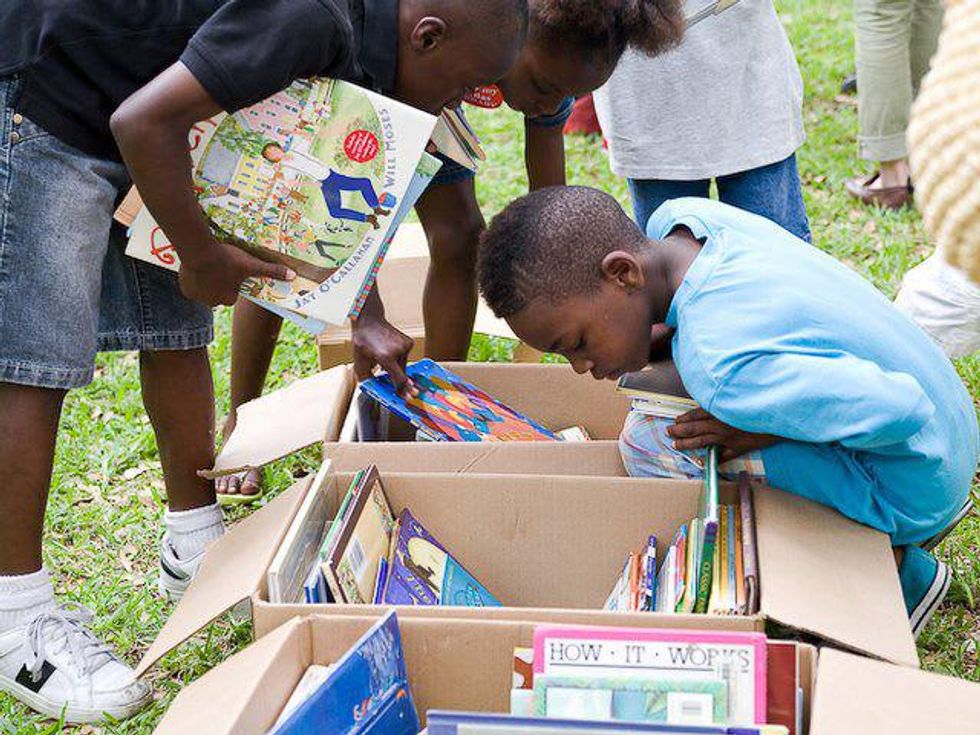 Children reading books