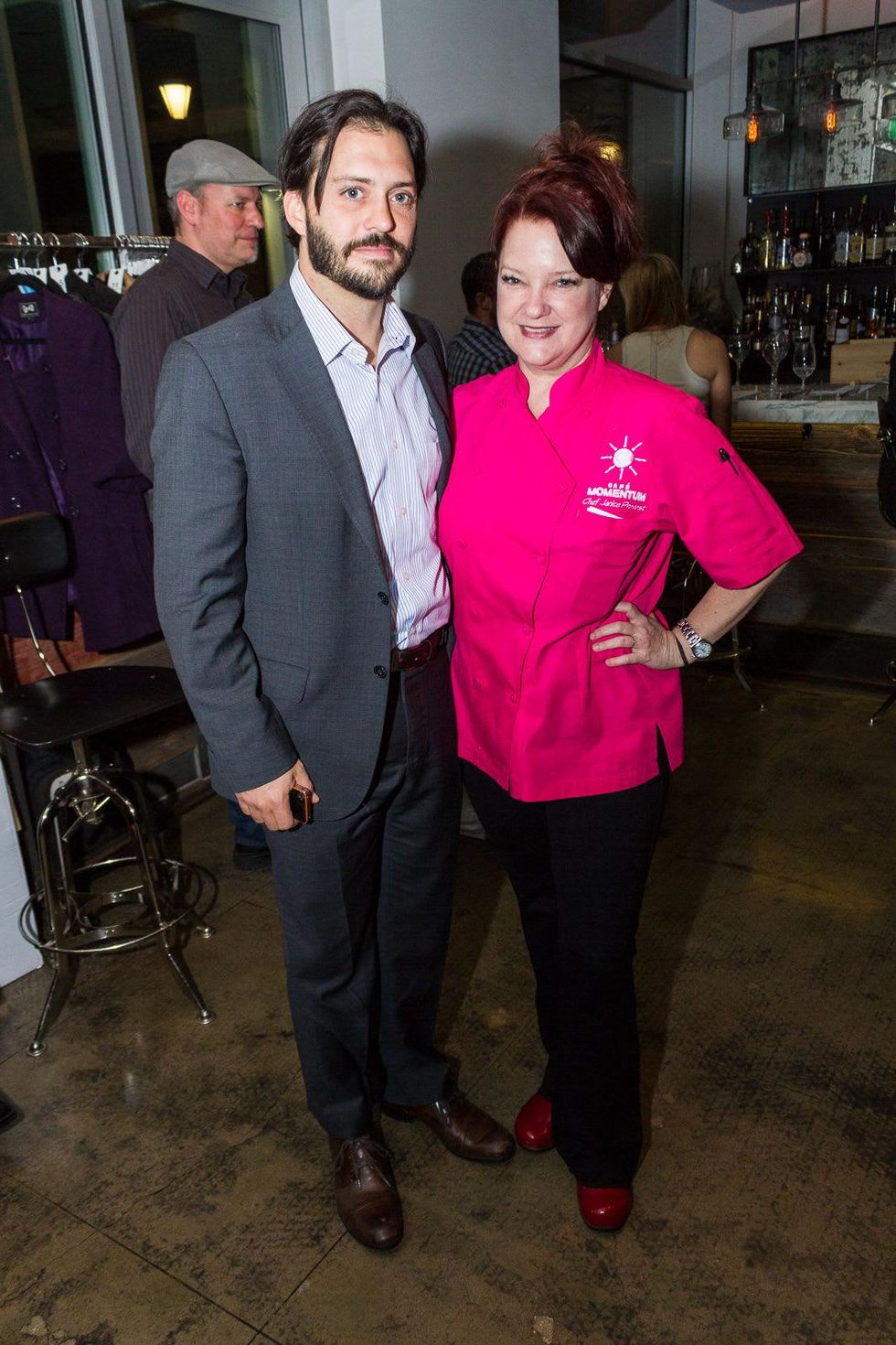 Chris Quadri and Janice Provost at Cafe Momentum pop-up dinner at FT33 in Dallas