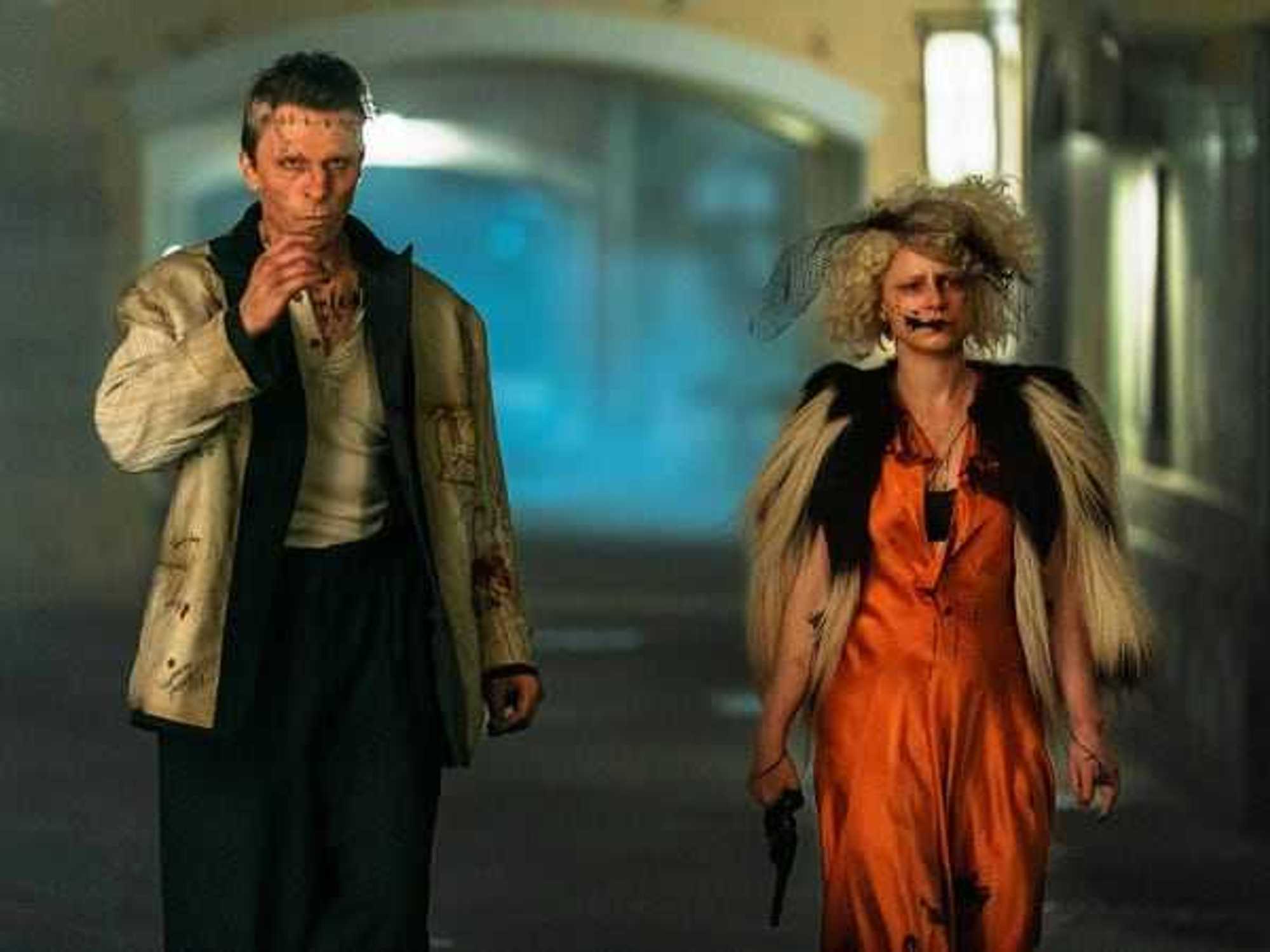 Christian Bale and Jessie Buckley in The Bride!