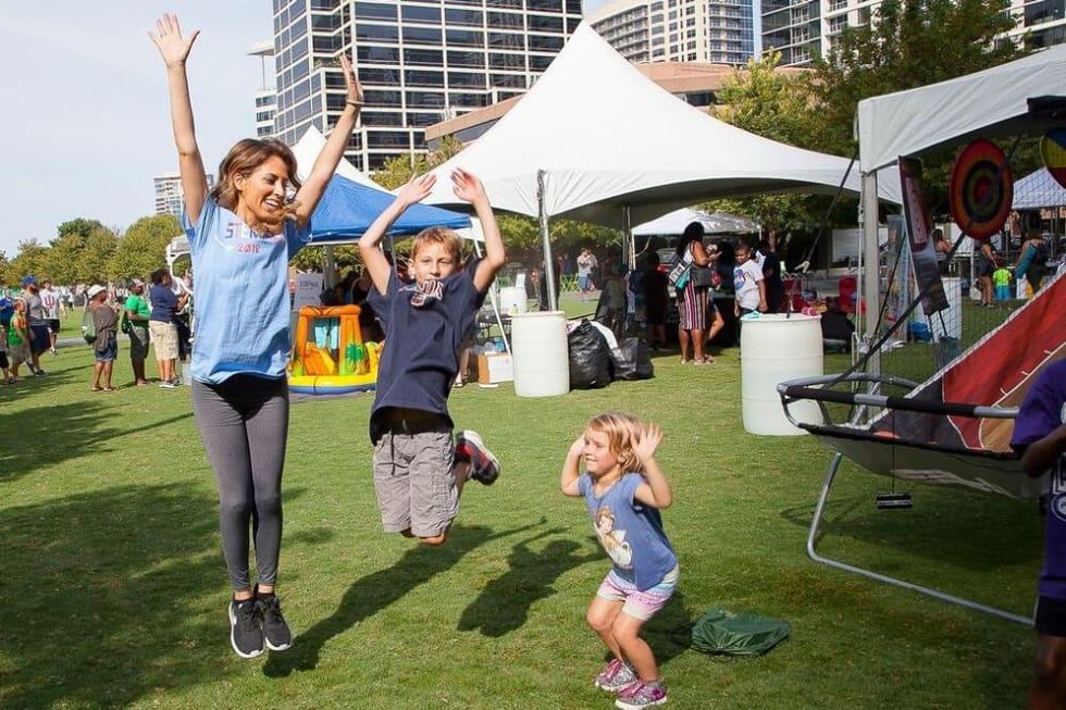 Christiana Yebra and kids, STEM in the Park