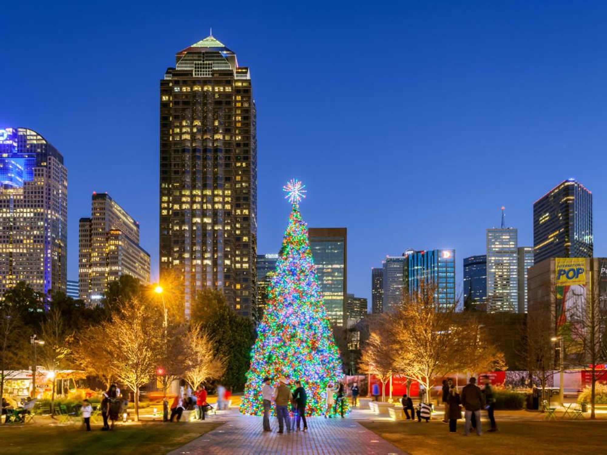 Christmas tree at Klyde Warren Park in Dallas