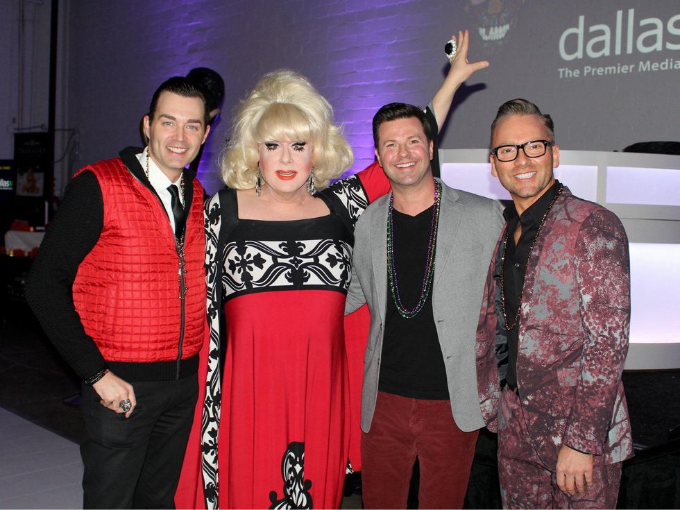 Chuck Steelman, Ron Corning, DJ Lady Bunny at Toast to Life 2015