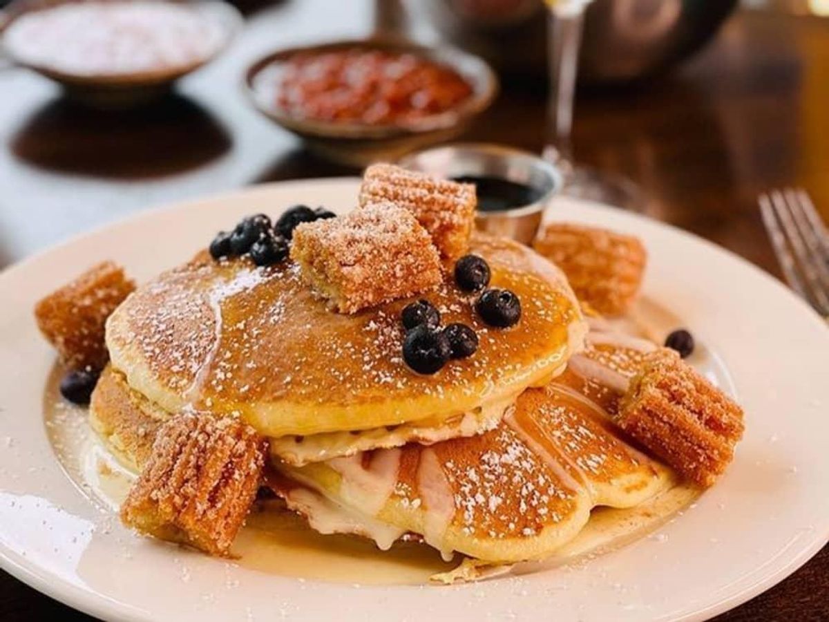 Those would be churros pancakes. CultureMap Dallas