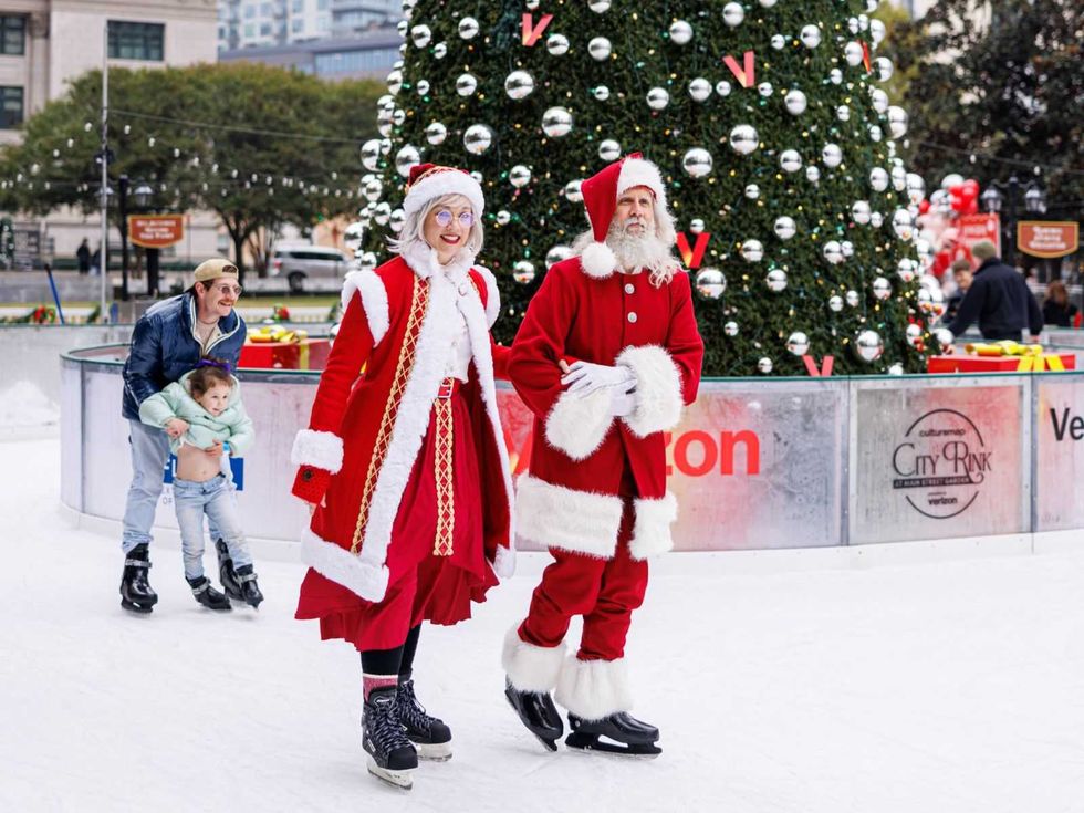 City Rink, Santa skating, holiday ice skating