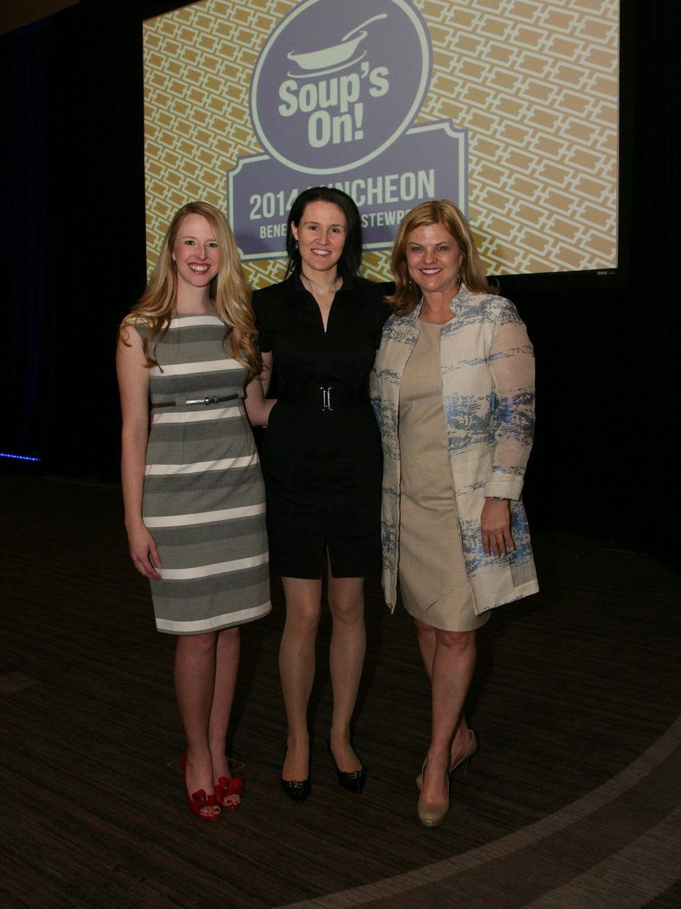 Co-chair Sarah Leverett Charbonnet, Author Liz Murray and Co-chair Gail Davis, stewpot alliance