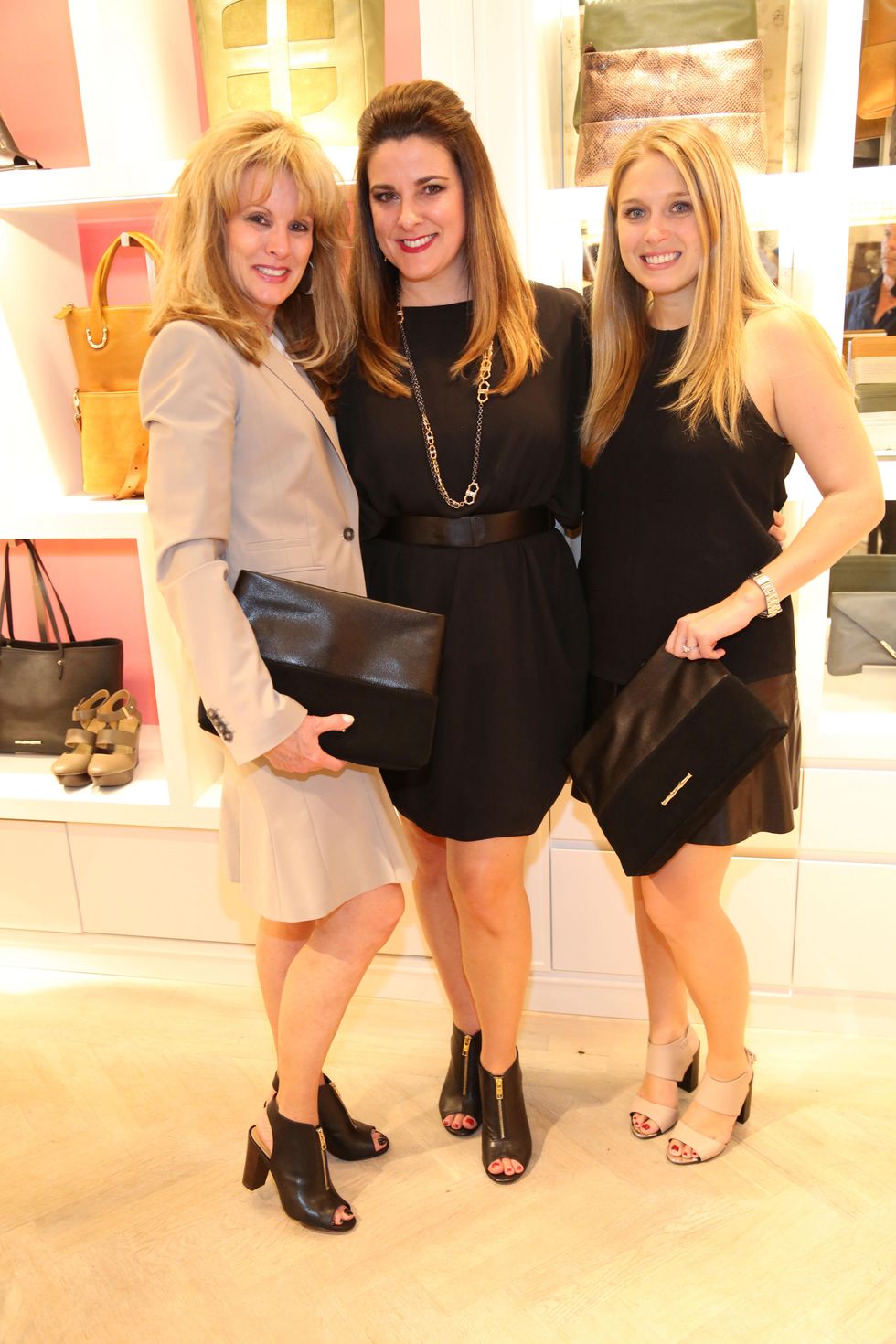 Co-Hosts Laura Heatherly, from left, Elaine Turner and Jessica Beutler of MAC Presents at Elaine Turner New York Fashion Week launch party September 2014