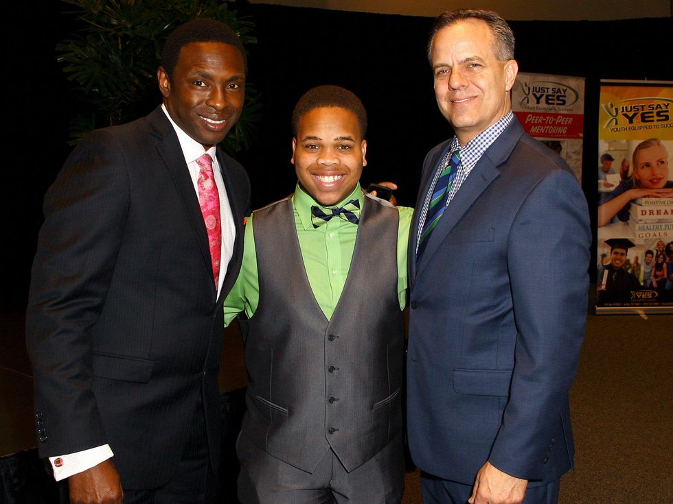 Coach Avery Johnson, Christopher Caldwell and Dan Bailey, just say yes luncheon